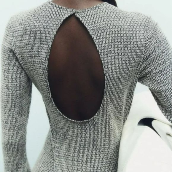 ZARA PRONOUNCED SEAM MIDI DRESS - Picture 6 of 15